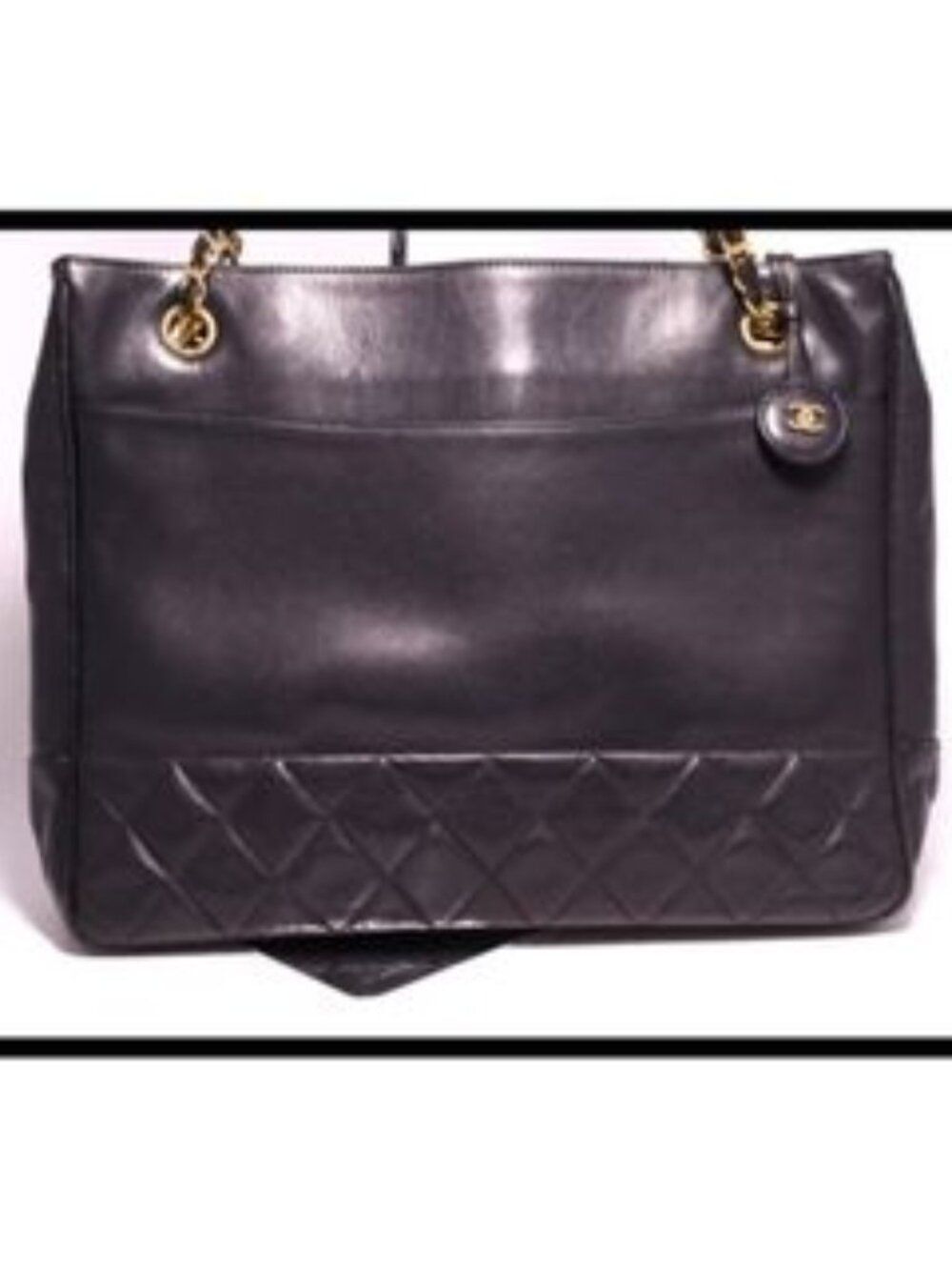 Chanel Quilted GD Metal Fittings Chain Tote